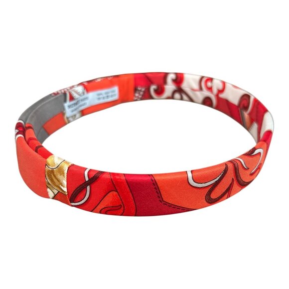 HERMES Silk Mistinguett Headband Made in France One Size Fits All Hairband main image 10